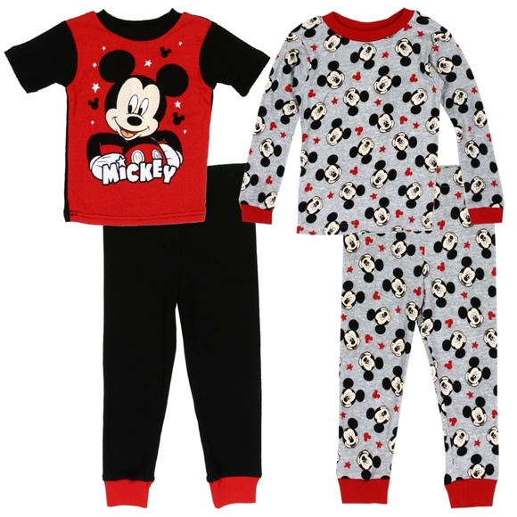 Disney Other - Mickey Mouse 4 Piece Pajama Set.  2T & 4T